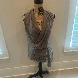 Michael Stars Asymmetrical Sleeveless Blouse - Grey
